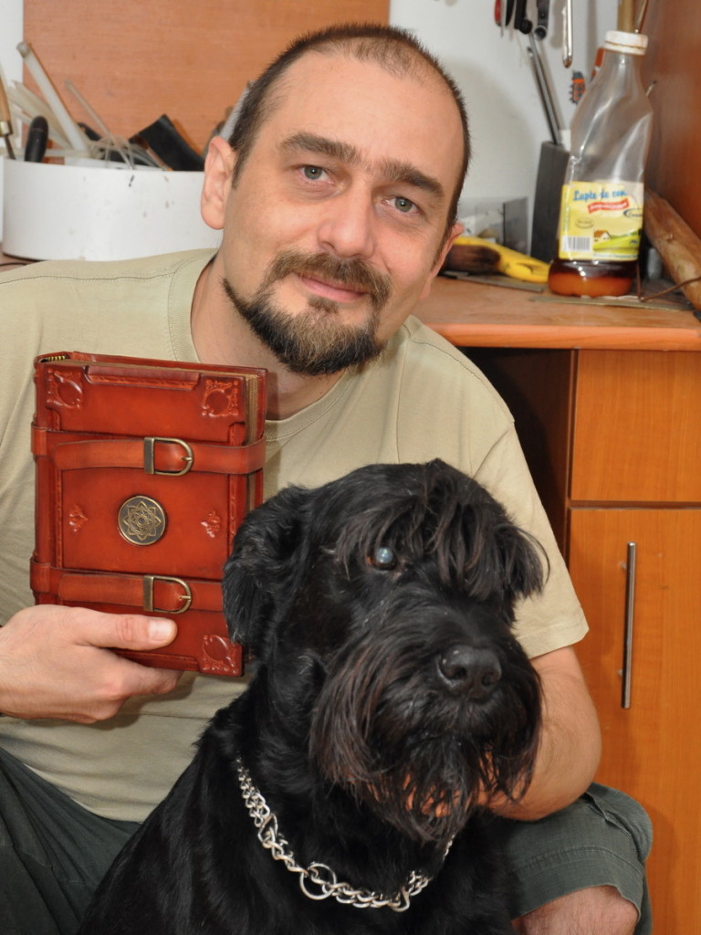 The artist and his best mate, Igor