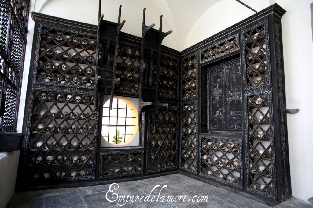 by Paul Koudounaris. Loggia of the Oratory of Sant'Anna. Poshiavo, Switzerland