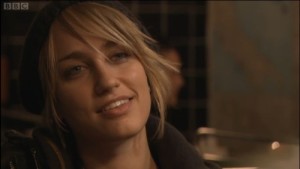 Ruta Gedmintas, English actress, smirking it up
